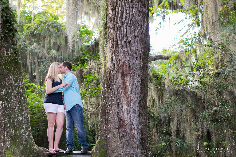 engagement photos at magnolia plantation charleston sc