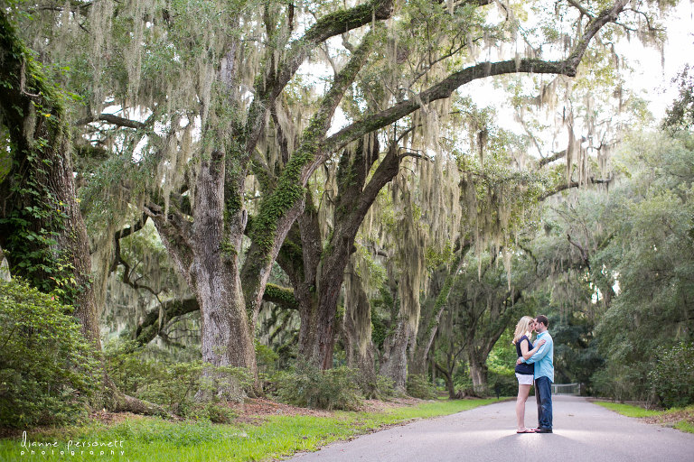 engagement photos at magnolia plantation charleston sc