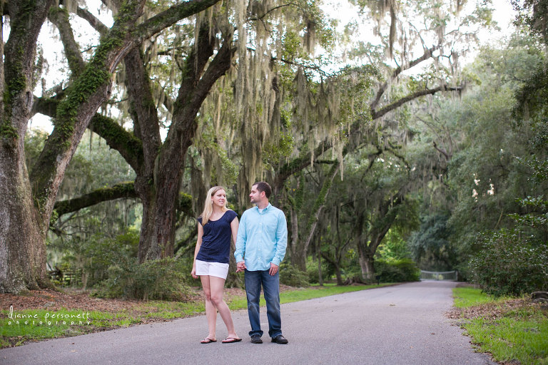 engagement photos at magnolia plantation charleston sc