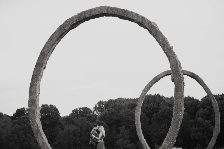 raleigh engagement session at north carolina museum of art