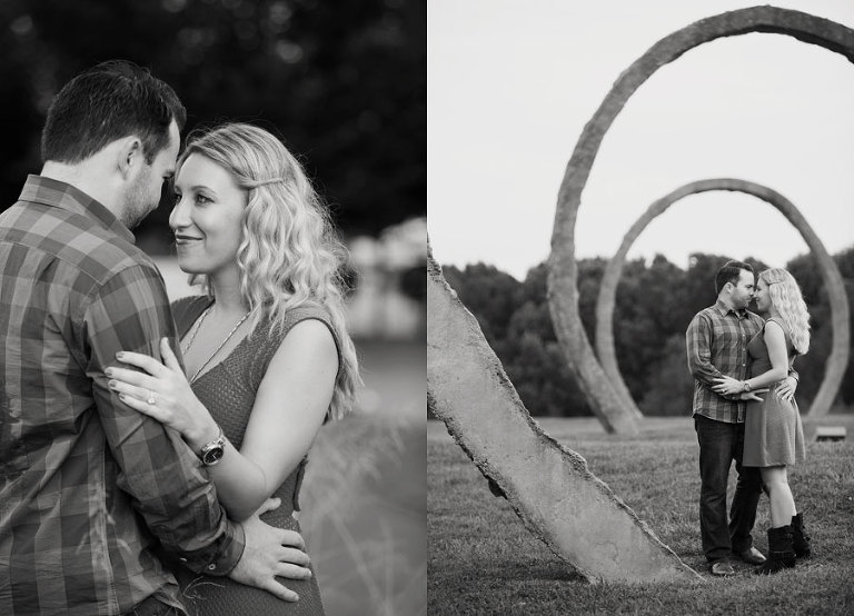 raleigh engagement session at north carolina museum of art