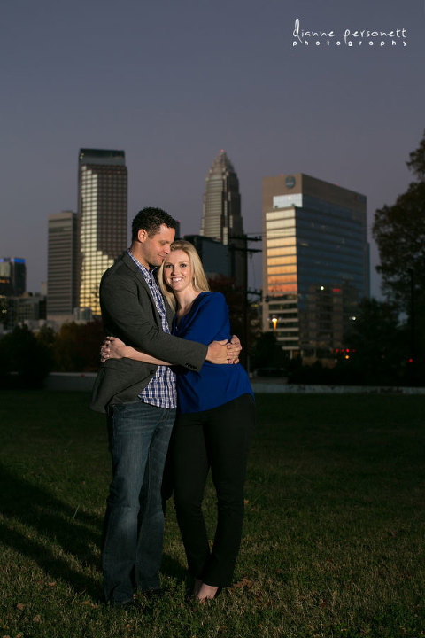 charlotte uptown engagement photos