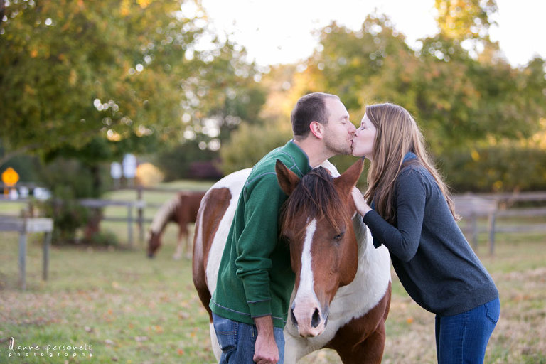 the peach stand engagement photos
