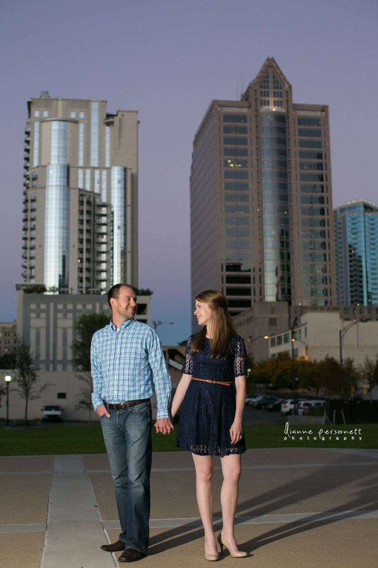 uptown charlotte engagement photos