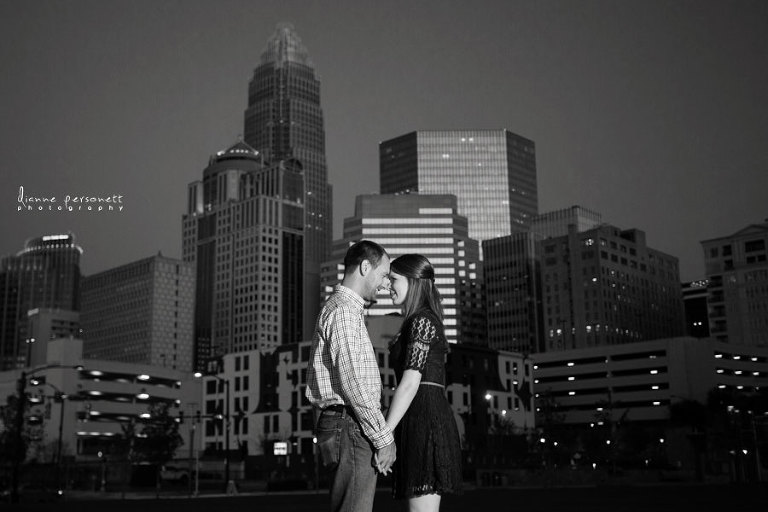 uptown charlotte engagement photos