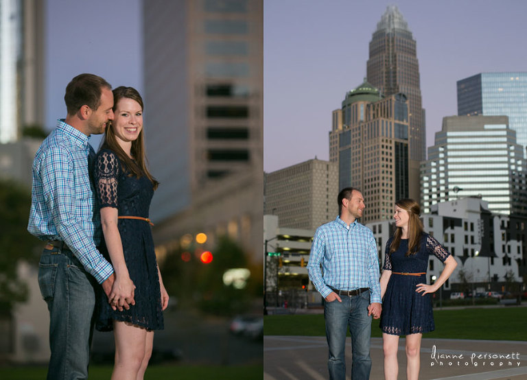 uptown charlotte engagement photos