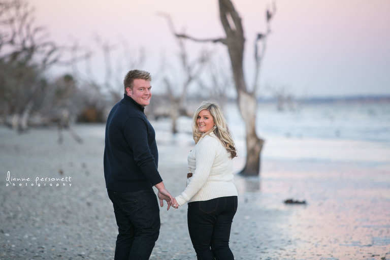 botany bay beach engagement photos