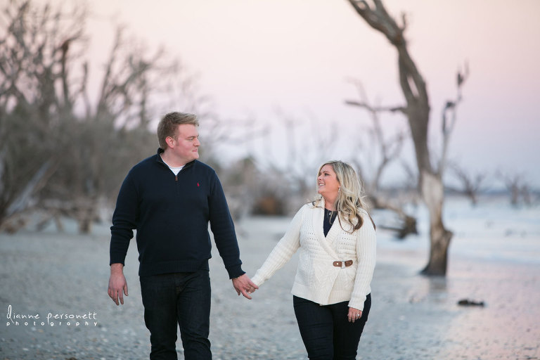 botany bay beach engagement photos
