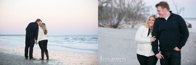 botany bay beach engagement photos
