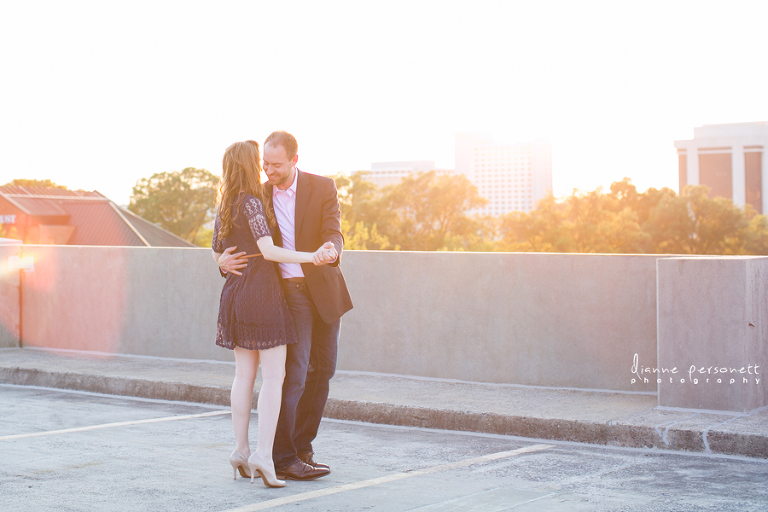 charlotte uptown engagement photos