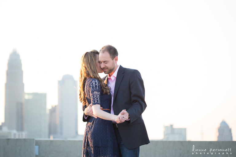charlotte uptown engagement photos