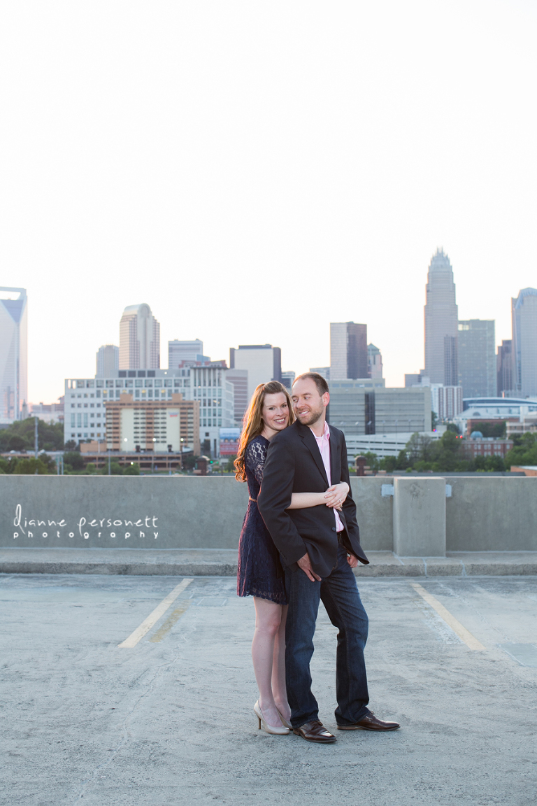 charlotte uptown engagement photos