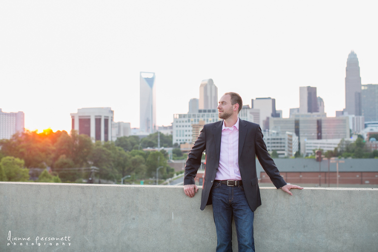 charlotte uptown engagement photos
