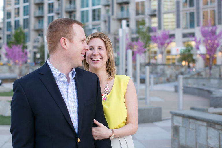 charlotte uptown engagement photos