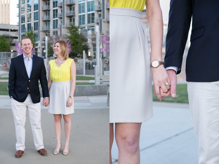 charlotte uptown engagement photos