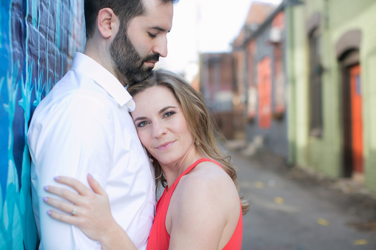 Asheville downtown engagement photos