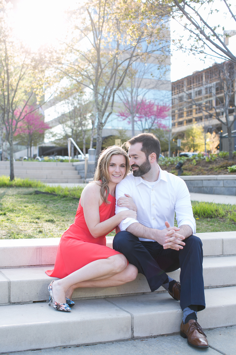 Asheville downtown engagement photos