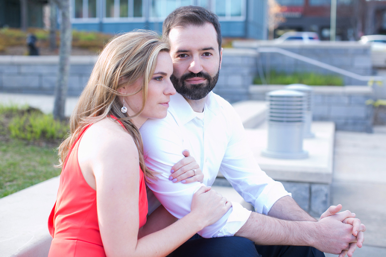 Asheville downtown engagement photos