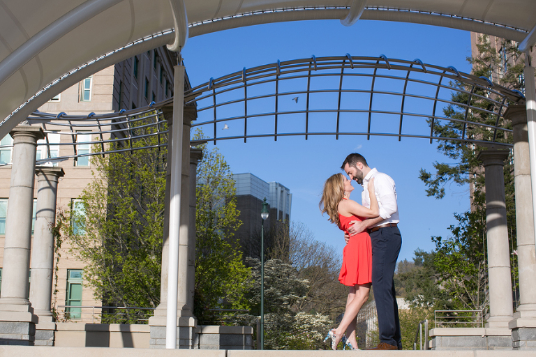 Asheville downtown engagement photos