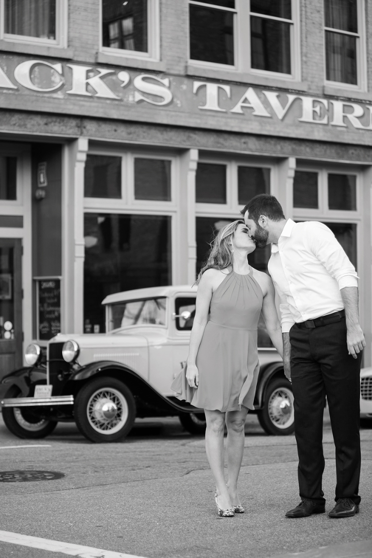 Asheville downtown engagement photos