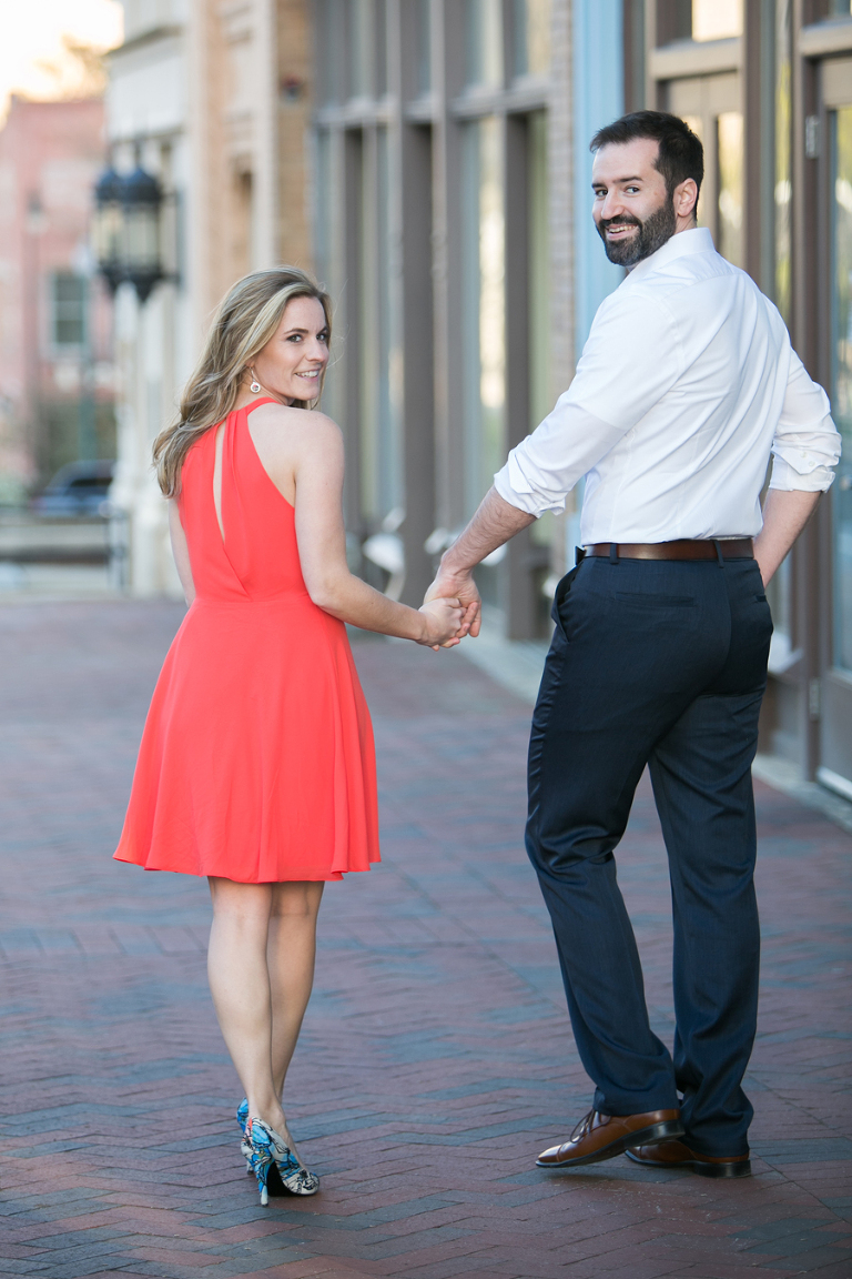 Asheville downtown engagement photos