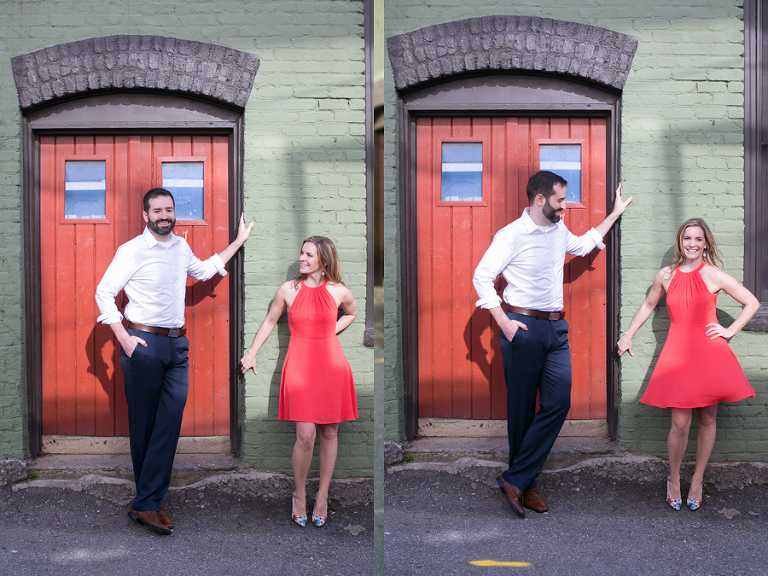 Asheville downtown engagement photos