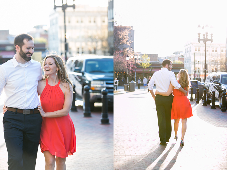 Asheville downtown engagement photos