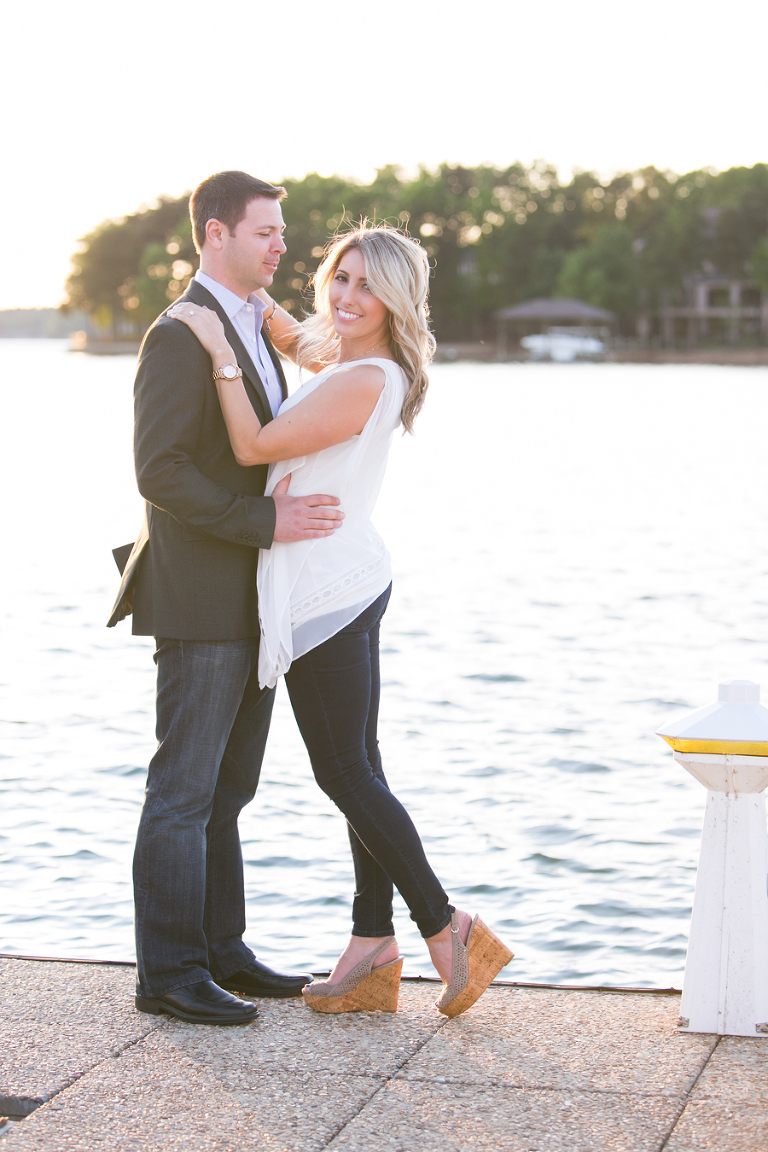 lake norman NC engagement photos