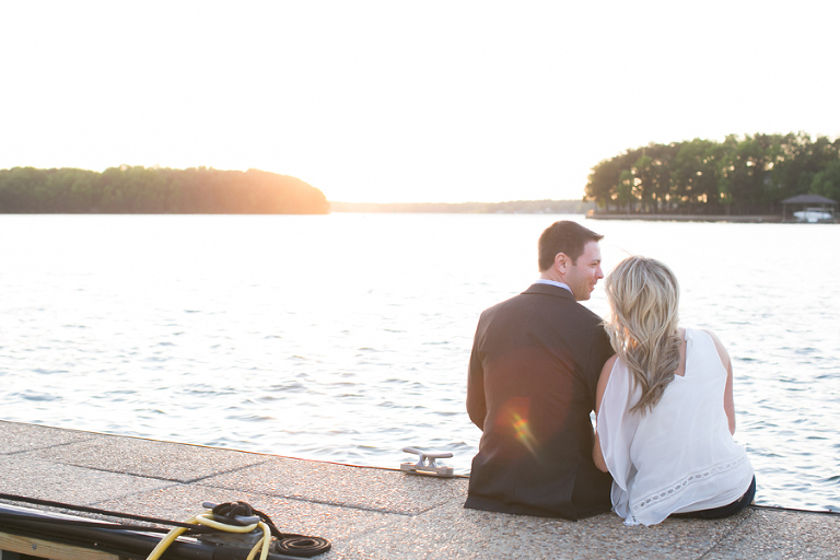 lake norman NC engagement photos
