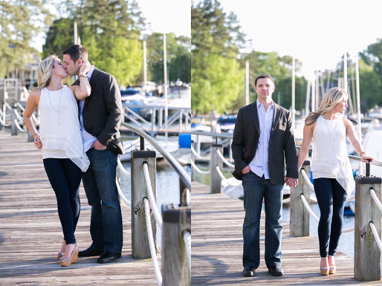 lake norman NC engagement photos