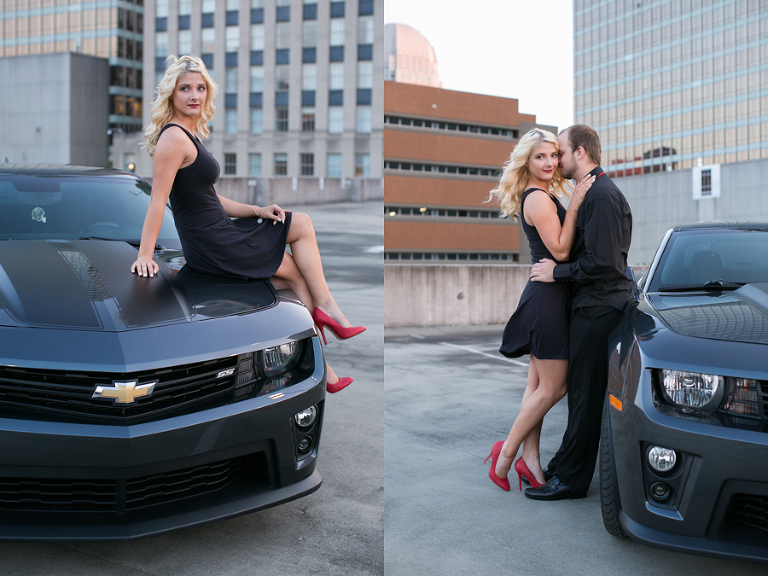 downtown winston-salem nc engagement photos