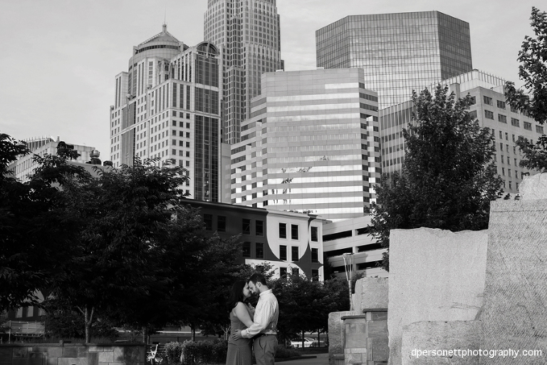 romare bearden park charlotte uptown engagement photos