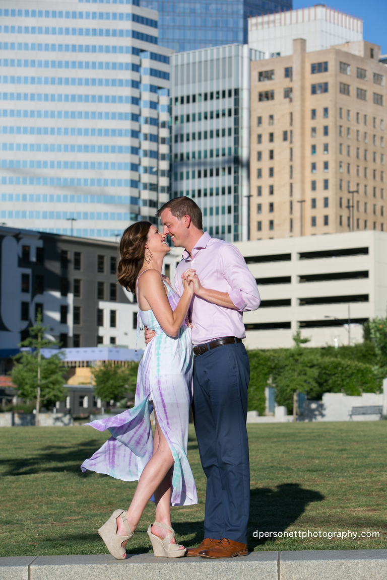 romare bearden park charlotte engagement photos