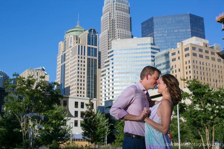 romare bearden park charlotte engagement photos