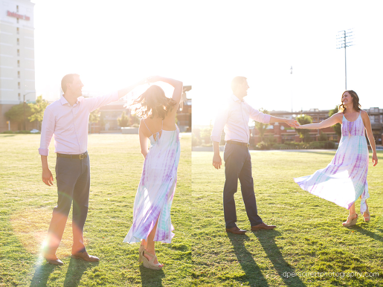 romare bearden park charlotte engagement photos