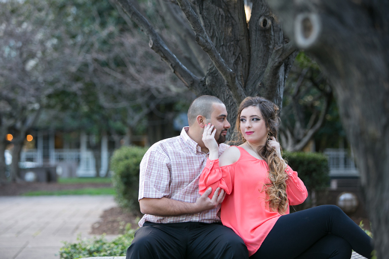 uptown charlotte engagement photo session
