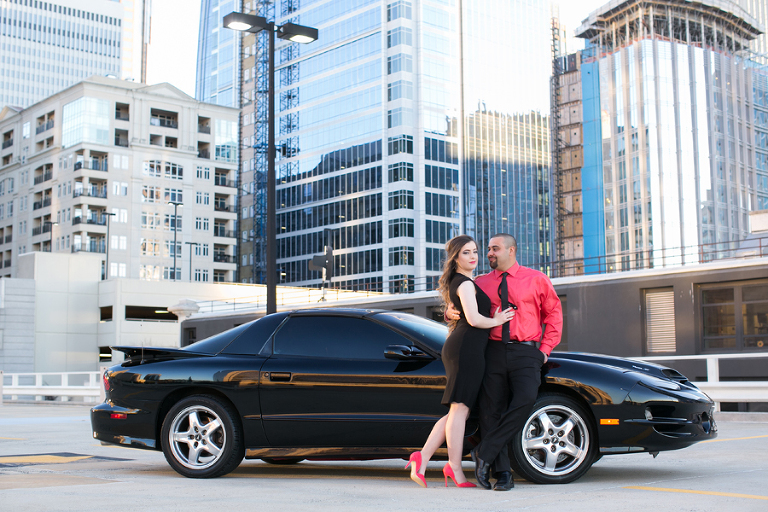 uptown charlotte engagement photo session