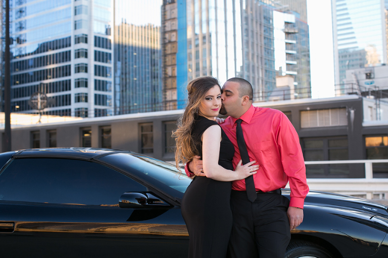 uptown charlotte engagement photo session