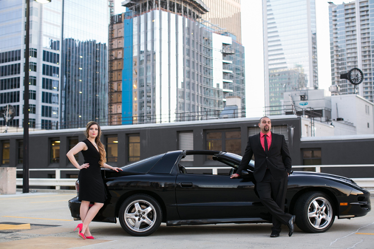 uptown charlotte engagement photo session