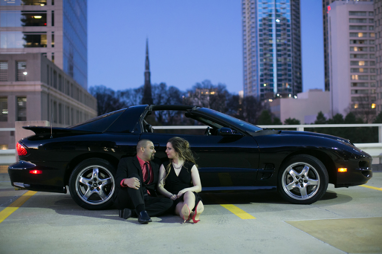 uptown charlotte engagement photo session