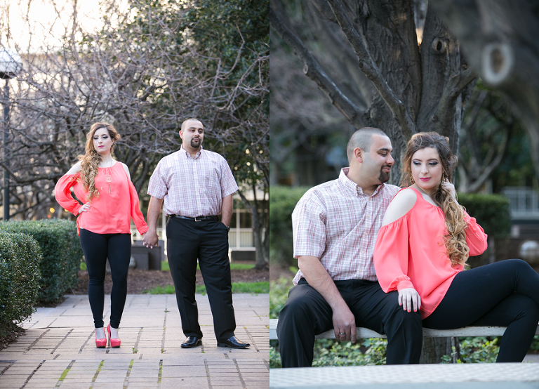 uptown charlotte engagement photo session