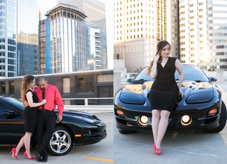 uptown charlotte engagement photo session