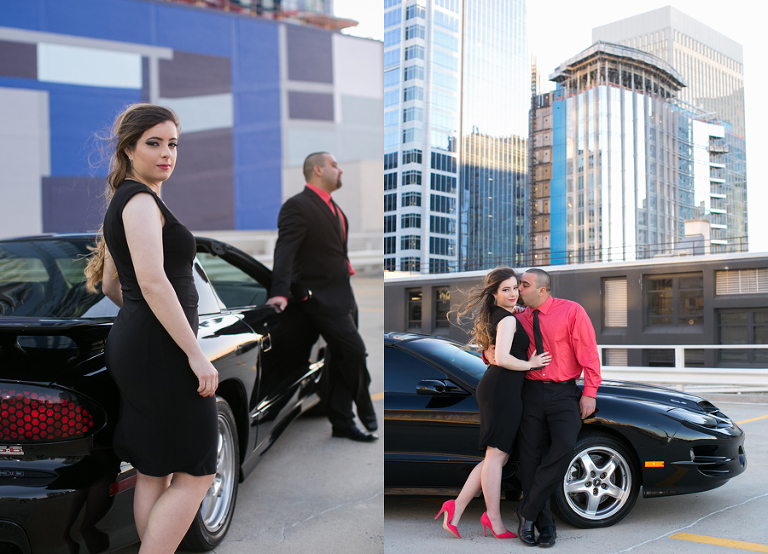 uptown charlotte engagement photo session