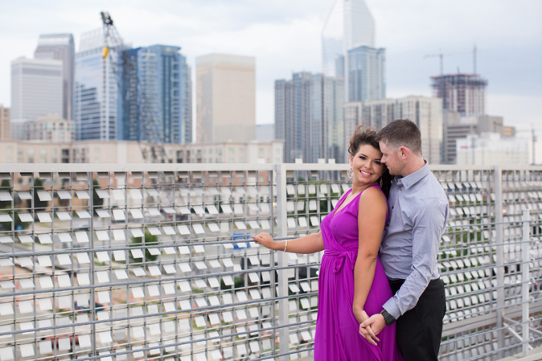 charlotte uptown engagement photos
