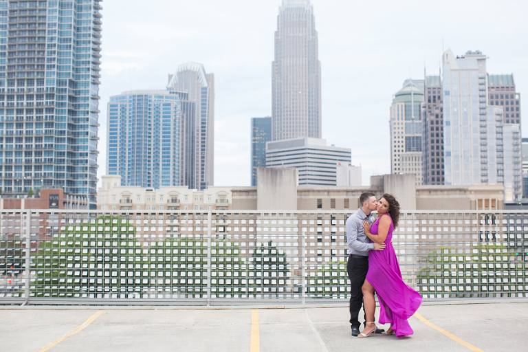 charlotte uptown engagement photos