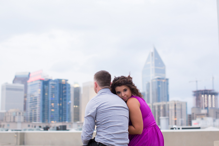 charlotte uptown engagement photos