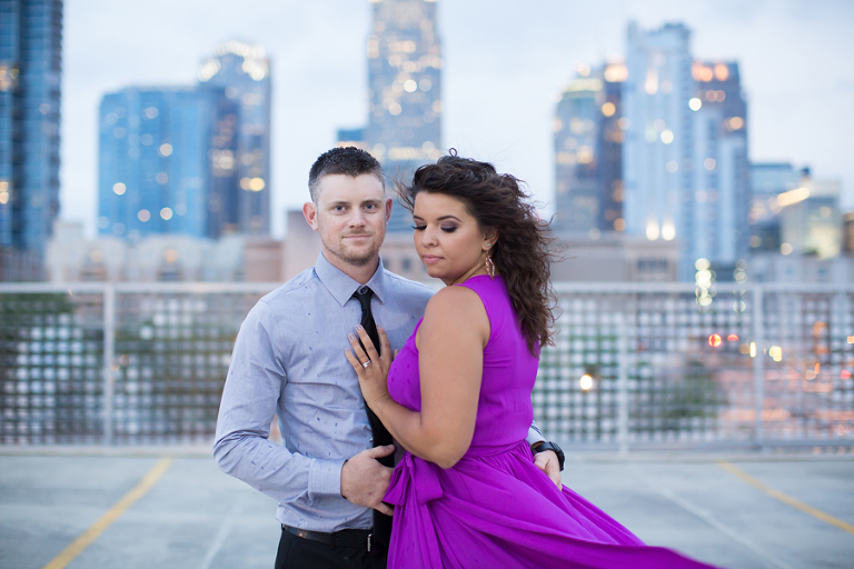 charlotte uptown engagement photos