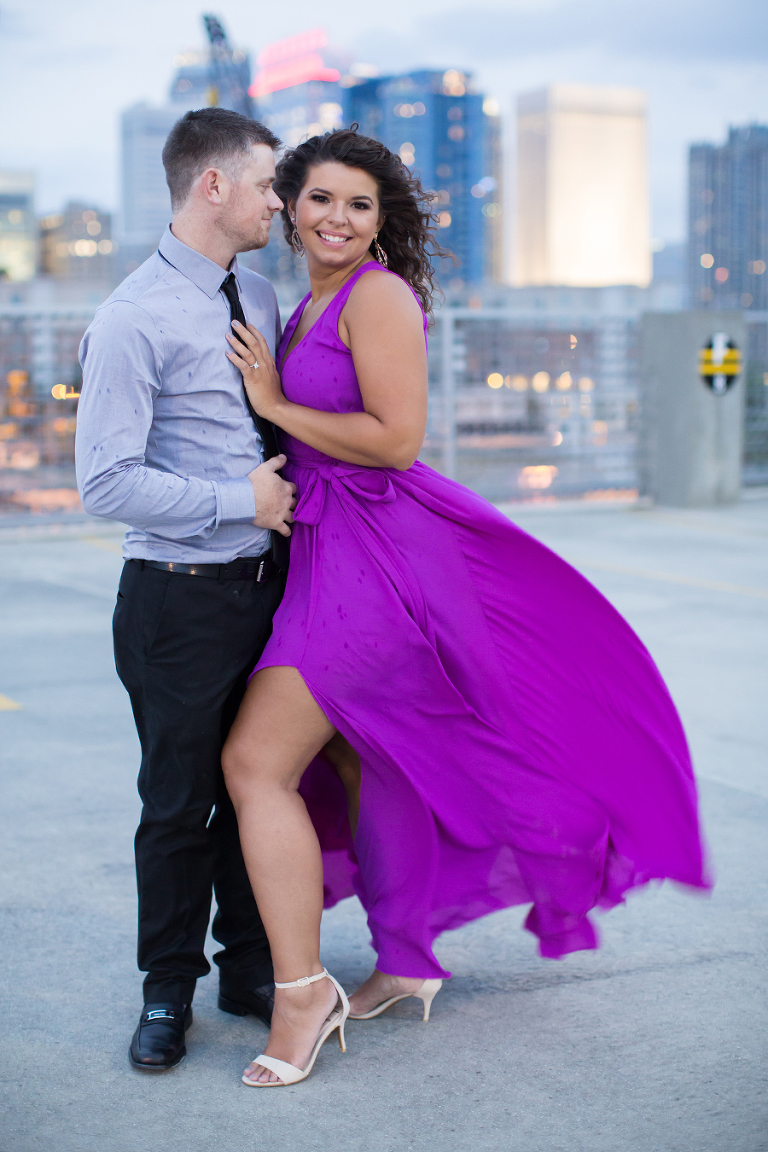 charlotte uptown engagement photos