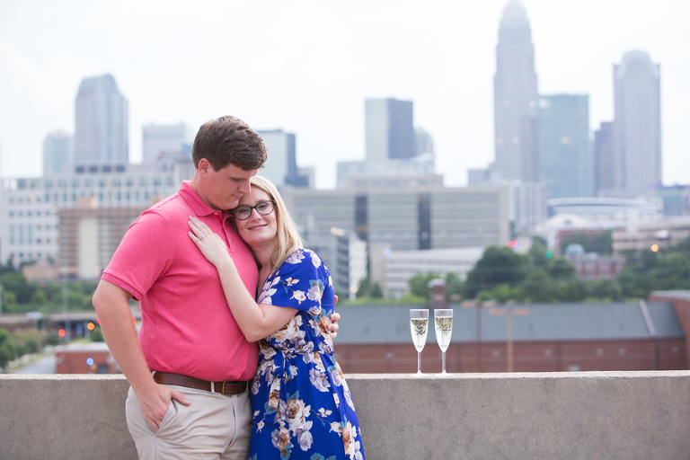 uptown charlotte engagement photos