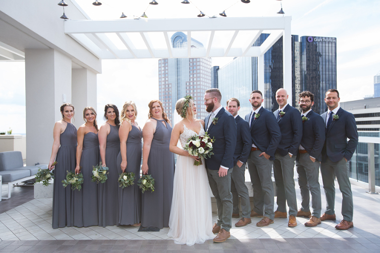 byron's southend nuvole rooftop twenty two charlotte wedding photos 